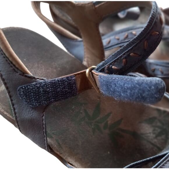 Easy Spirit Cloverly 9 Gray Leather Sandals Gorpcore Outdoor Comfort Hook & Loop - Picture 5 of 8